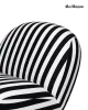 MaMaison Azure Forgó Fotel Csíkos Poliészter Fekete-Fehér Arany Talppal