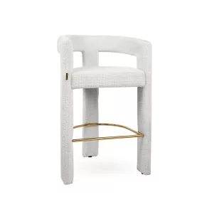 MaMaison Logan Bárszék Fehér Davis Szövettel