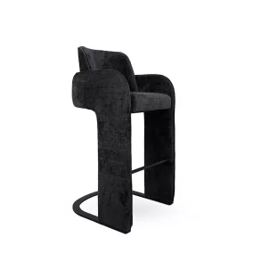 MaMaison BORA Modern Bárszék Fekete Kárpittal