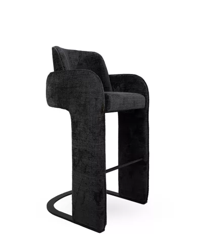 MaMaison BORA Modern Bárszék Fekete Kárpittal