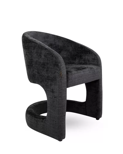 MaMaison Shelly Modern Kárpitozott Fotel Fekete