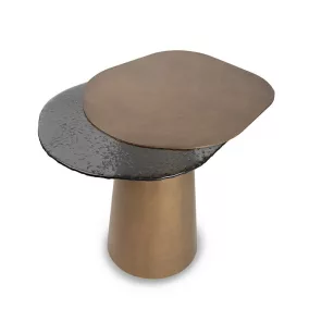   MaMaison Orfeo Dohányzóasztal Arany / Fekete Kétlapos Design