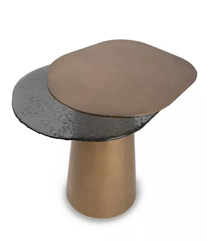 MaMaison Orfeo Dohányzóasztal Arany / Fekete Kétlapos Design