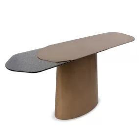   MaMaison Orfeo Konzolasztal Fém Arany-Fekete Kontrasztos Design