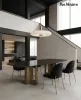 MaMaison Essenza Étkezőasztal Márvány Fekete-Arany Luxus Design