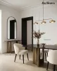 MaMaison Essenza Étkezőasztal Márvány Fekete-Arany Luxus Design