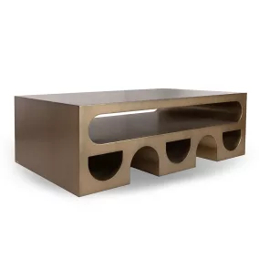  MaMaison Vector 130 Dohányzóasztal Fém Brushed Arany Geometrikus Design