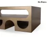 MaMaison Vector 130 Dohányzóasztal Fém Brushed Arany Geometrikus Design