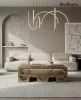 MaMaison Vector 130 Dohányzóasztal Fém Brushed Arany Geometrikus Design