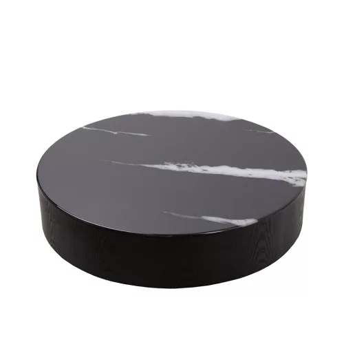 MaMaison LAGO 100 dohányzóasztal gyanta márvány mintás fekete