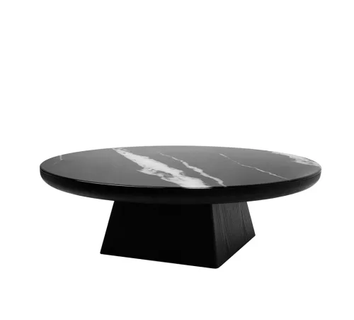 MaMaison Dover 100 dohányzóasztal gyanta márvány mintázatú fekete