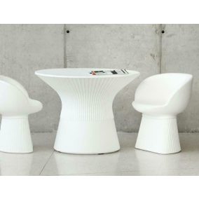 ÚJ GARDEN CAPRI 40 SOLAR & BATTERY asztal fehér