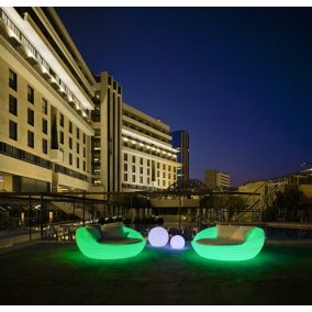 New Garden Formentera Solar LED Kerti Kanapé Fehér