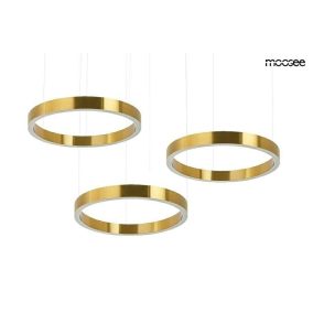   RING 40 + 40 + 40 függőlámpa arany színben, egyetlen fejlécen
