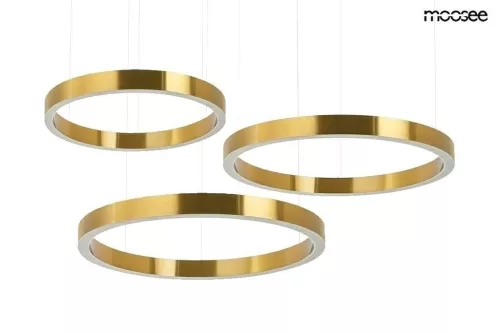Moosee Ring 40+60+60 függesztett lámpa rozsdamentes acél arany LED
