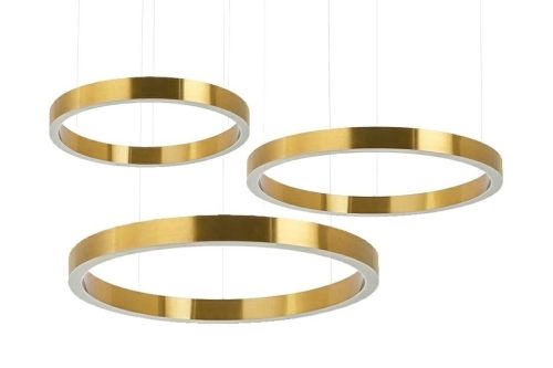 King Home Ring LED Függőlámpa Szett Arany Kaskád