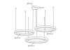 King Home Ring 60 80 100 Arany LED Függőlámpa Szett