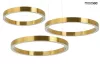 MOOSEE Ring 80+80+100 függeszték LED acél arany kaskád konfiguráció