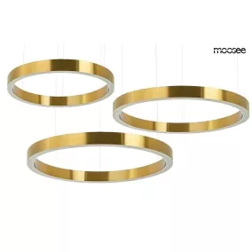 MOOSEE Ring 80+80+100 függeszték LED acél arany kaskád konfiguráció