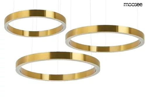 MOOSEE Ring 80+80+100 függeszték LED acél arany kaskád konfiguráció
