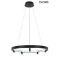   Moosee Circle Spot 98 LED Függőlámpa Rozsdamentes Acél Fekete