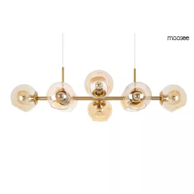 Moosee Romeo Gold Függőlámpa Borostyán Üveggömbökkel