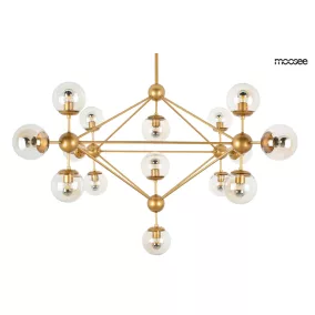   MOOSEE Astrifero 15 Függőlámpa Arany Borostyán Üveggömbökkel