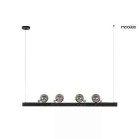   Moosee Lineal Fekete Függőlámpa LED Állítható Üveggömbökkel