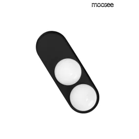Moosee Drops 2 Fekete Fali Lámpa Üveg Gömbbúrával
