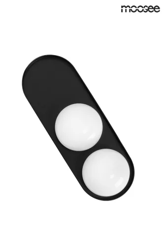 Moosee Drops 2 Fekete Fali Lámpa Üveg Gömbbúrával