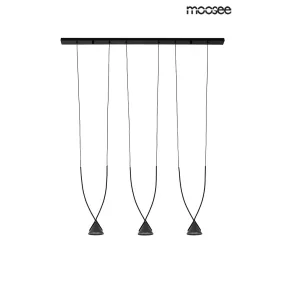 Moosee Atlas 3 Fekete Alumínium Függőlámpa LED