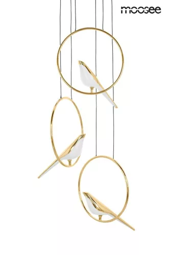 MOOSEE Bird Disc Arany Függőlámpa LED Madár Motívummal