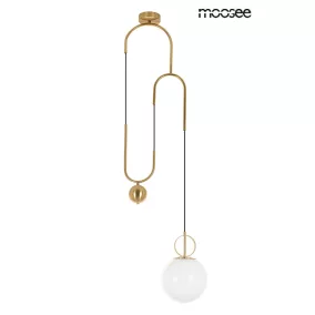 Moosee Lift Arany Függőlámpa Tejüveg Gömbbúrával