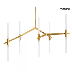   Moosee Candelabr 10 Arany Függőlámpa Aszimmetrikus Üvegbúrákkal