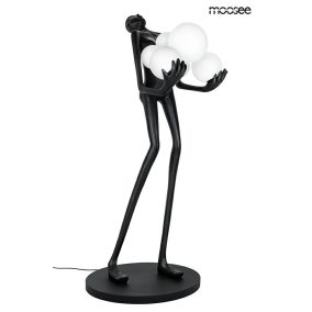 Moosee Design Állólámpa Fekete Üvegbúrás Művészi