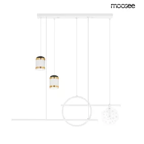 Moosee Stars LED Függőlámpa Fehér Arany Csillagmintás