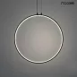 Moosee Circulo 60 LED Függőlámpa Fém Fekete Minimalista