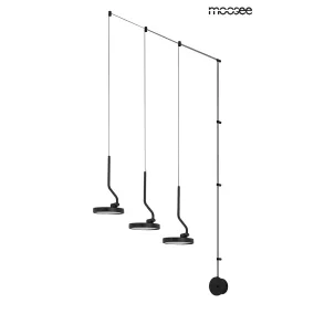   Moosee FLAT 3 Fekete Acél LED Fali Lámpa Forgatható Burákkal
