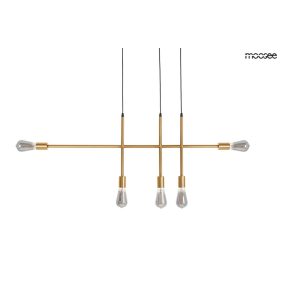 Moosee RIVA 5 Arany Függőlámpa Füstüveg Burával