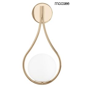 Moosee Roma Arany Fali Lámpa Tejüveg Gömbbúrával