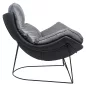 King Home Otilia Stand Fotel Bársony Sötétszürke Modern