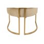 King Home Chloe Velvet Fotel Kaki Arany Vázzal
