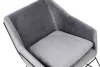 King Home Emma Velvet Fotel Sötétszürke Bársony Fekete Vázzal