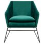   King Home Emma Velvet Fotel Sötétzöld Bársony Fekete Vázzal