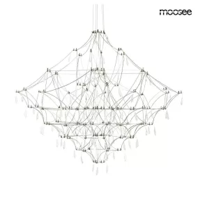   King Home Constellation 120 LED Függőlámpa Szálcsiszolt Acél Kristály