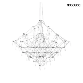   MOOSEE Constellation 77 LED Függőlámpa Szálcsiszolt Acél Kristály