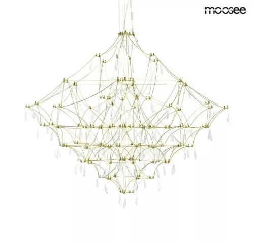 King Home Constellation 100 Gold LED Függőlámpa Kristály Arany