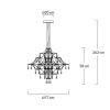 King Home Constellation 77 LED Függőlámpa Arany Kristály