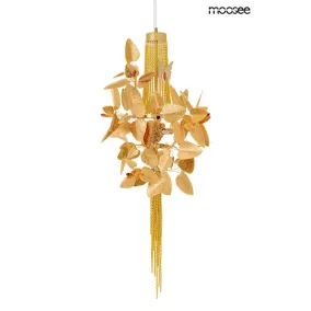 Moosee Paradiso Kristály Függőlámpa Arany Levélmintás