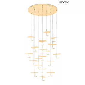   Moosee Leafs Disc Arany LED Függőlámpa Lebegő Levél Dizájn